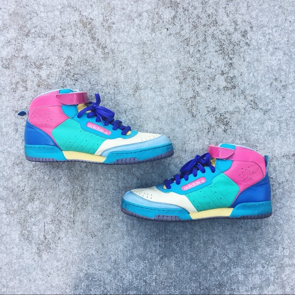 adidas Shoes - Adidas Multi-Colored High Top Lace Velcro Sneaker